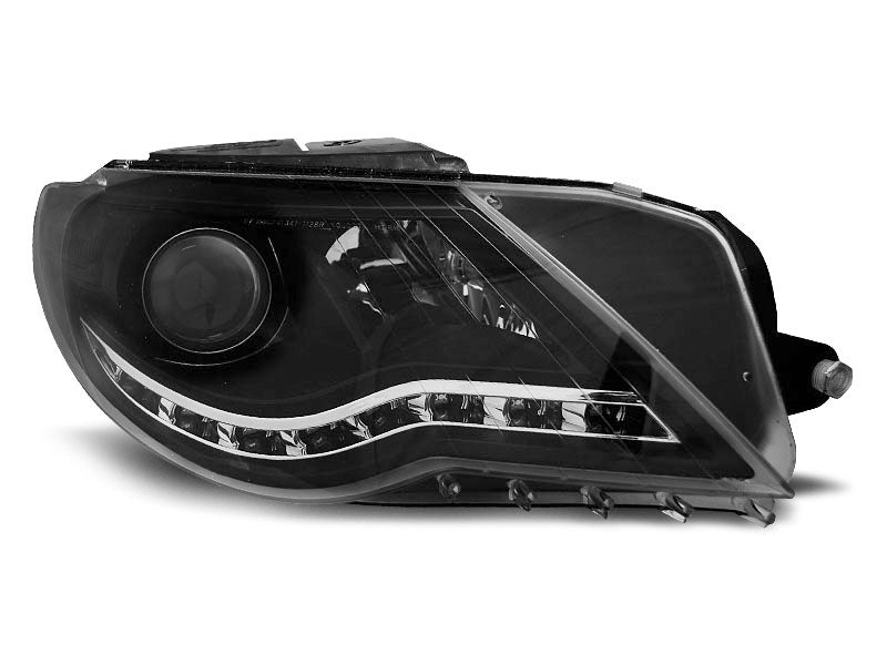 Tuning-Tec LED Tagfahrlicht Scheinwerfer für VW Passat CC 08-12 schwarz