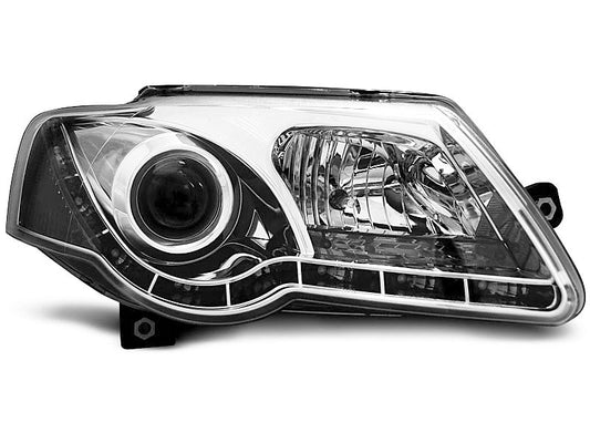 Tuning-Tec LED Tagfahrlicht Scheinwerfer für VW Passat 3C B6 05-10 chrom