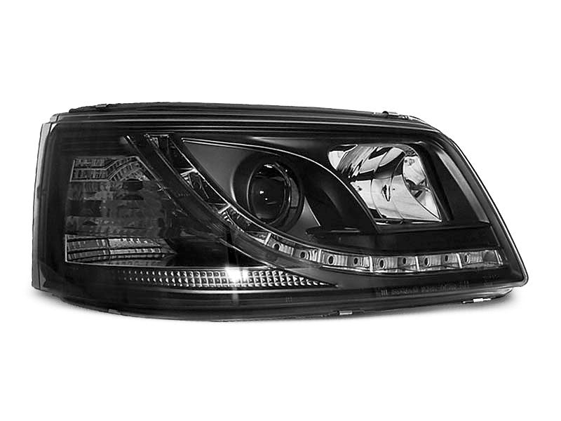 Tuning-Tec LED Tagfahrlicht Scheinwerfer für VW T5 03-09 schwarz