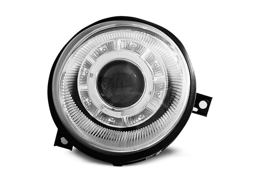 Tuning-Tec LED Angel Eyes Scheinwerfer für VW Lupo 98-05 chrom