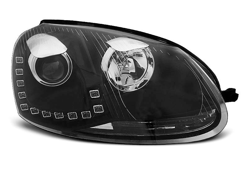 Tuning-Tec LED Tagfahrlicht Scheinwerfer für VW Golf 5 03-09 im Golf 6 Design