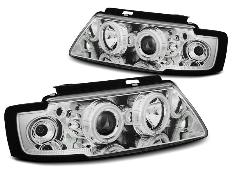 Tuning-Tec CCFL Angel Eyes Scheinwerfer für VW Passat 3B (B5) 96-00 chrom