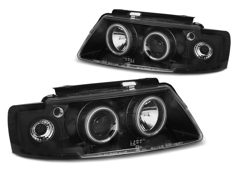 Tuning-Tec CCFL Angel Eyes Scheinwerfer für VW Passat 3B (B5) 96-00 schwarz