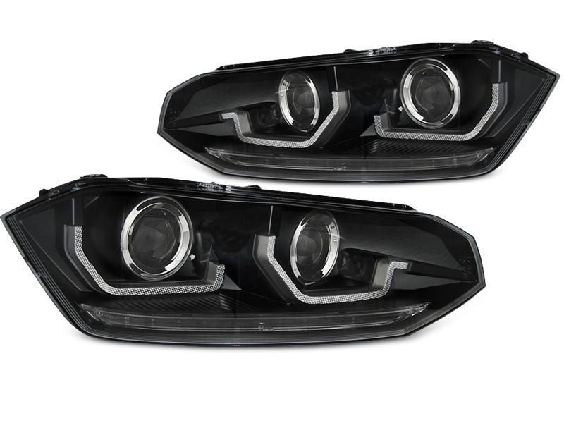 Tuning-Tec LED Scheinwerfer für VW Polo VI 2G 3/5 Türer ab 2017 schwarz dynamisch