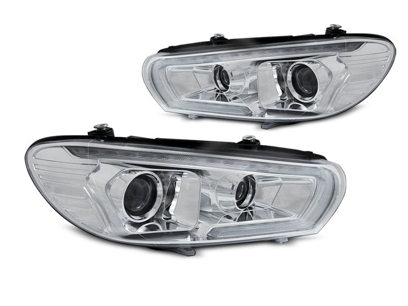 Tuning-Tec Xenon LED Tagfahrlicht Scheinwerfer für VW Scirocco III 08-14 chrom dynamisch
