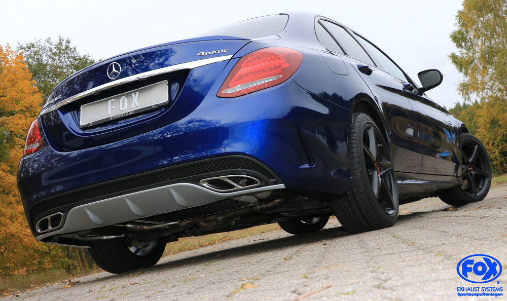 Mercedes C-Klasse 205 Limousine/ T-Modell/ Cabrio/ Coupe Endschalldämpfer rechts/links mit Endrohrtulpen