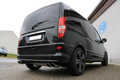 Mercedes Vito/ Viano - W639 Kompact Endschalldämpfer quer Ausgang rechts/links inkl. Verbindungsrohr - 2x115x85 Typ 32 rec...