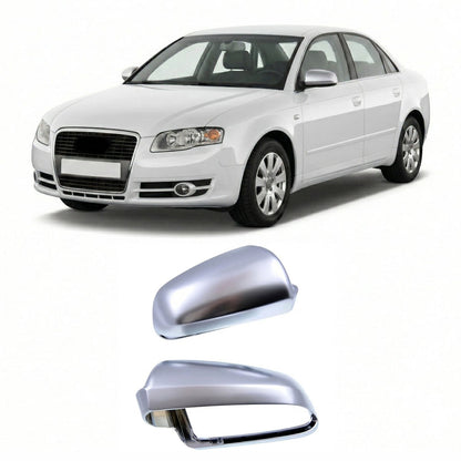 Spiegelabdeckung Matt Silber passend für Audi A3 8P A4 B6 B7 A6 C5 2003-2008