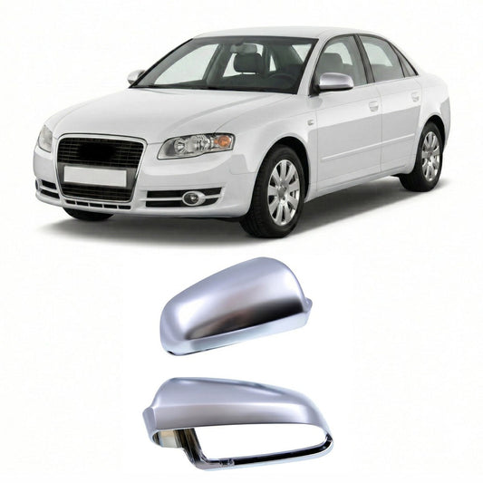 Spiegelabdeckung Matt Silber passend für Audi A3 8P A4 B6 B7 A6 C5 2003-2008
