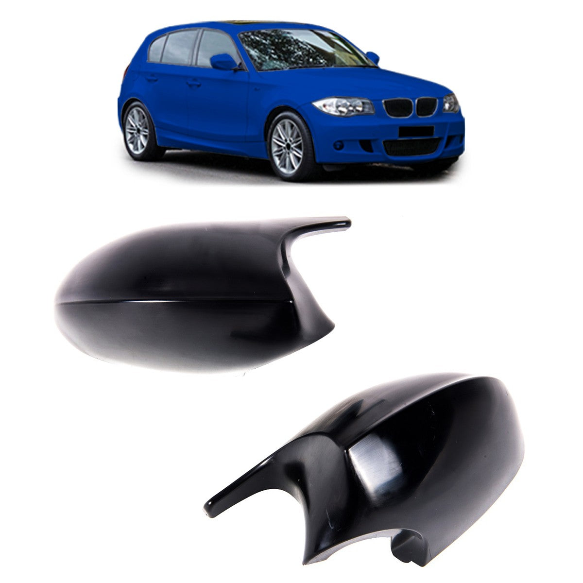 Seitenspiegel Abdeckungen Set passend für BMW 1 & 3er E81 E87 E90 E92 2007-2010