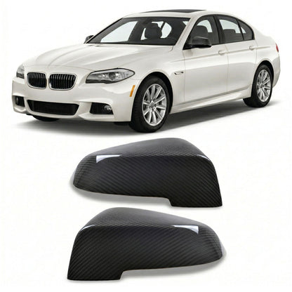 Seiten Spiegelabdeckungen Carbon-Optik Set passend für BMW 5 & 7er 2014-2017
