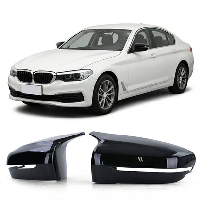 Hochglanz Schwarz Spiegelabdeckungen Set passend für BMW 5er G30 G31 2016-2020