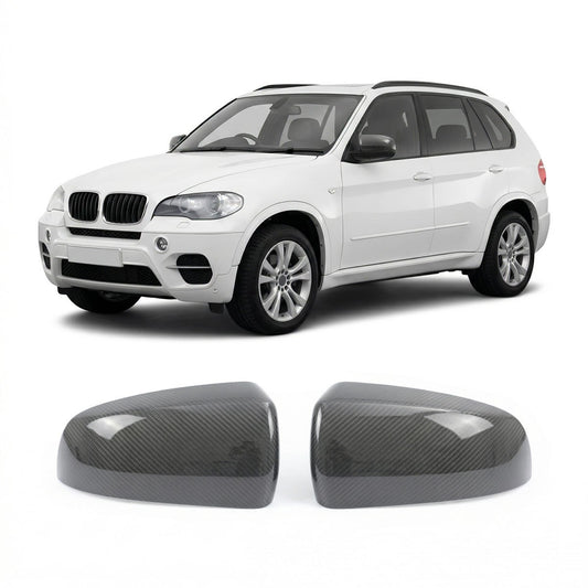 Carbonfaser Seitenspiegelabdeckungen Set passend für BMW X5 E70 X6 E71 E72 2007-2014