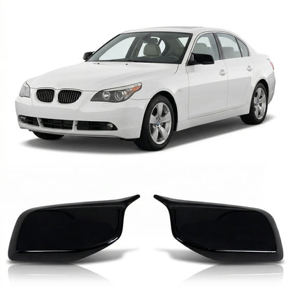 Hochglanz Schwarz Spiegelabdeckungen passend für BMW 5er E60 E61 2004-2007