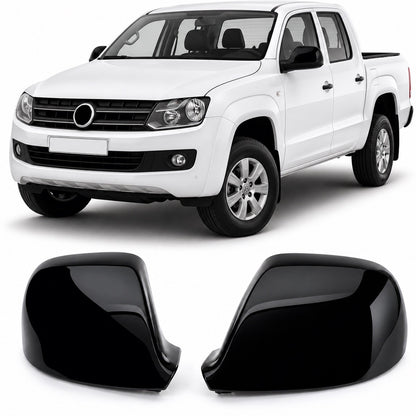 Spiegelabdeckung Ersatzset Hochglanz Schwarz passend für VW Bus T5.2 T6 T6.1 Amarok