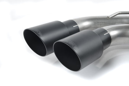 Milltek Sport Auspuffanlage passend für Audi Coupé UR quattro 10v Turbo resonated - schwarze Endrohre