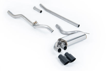 Milltek Sport Auspuffanlage passend für Audi Coupé UR quattro 10v Turbo non-resonated - schwarze Endrohre