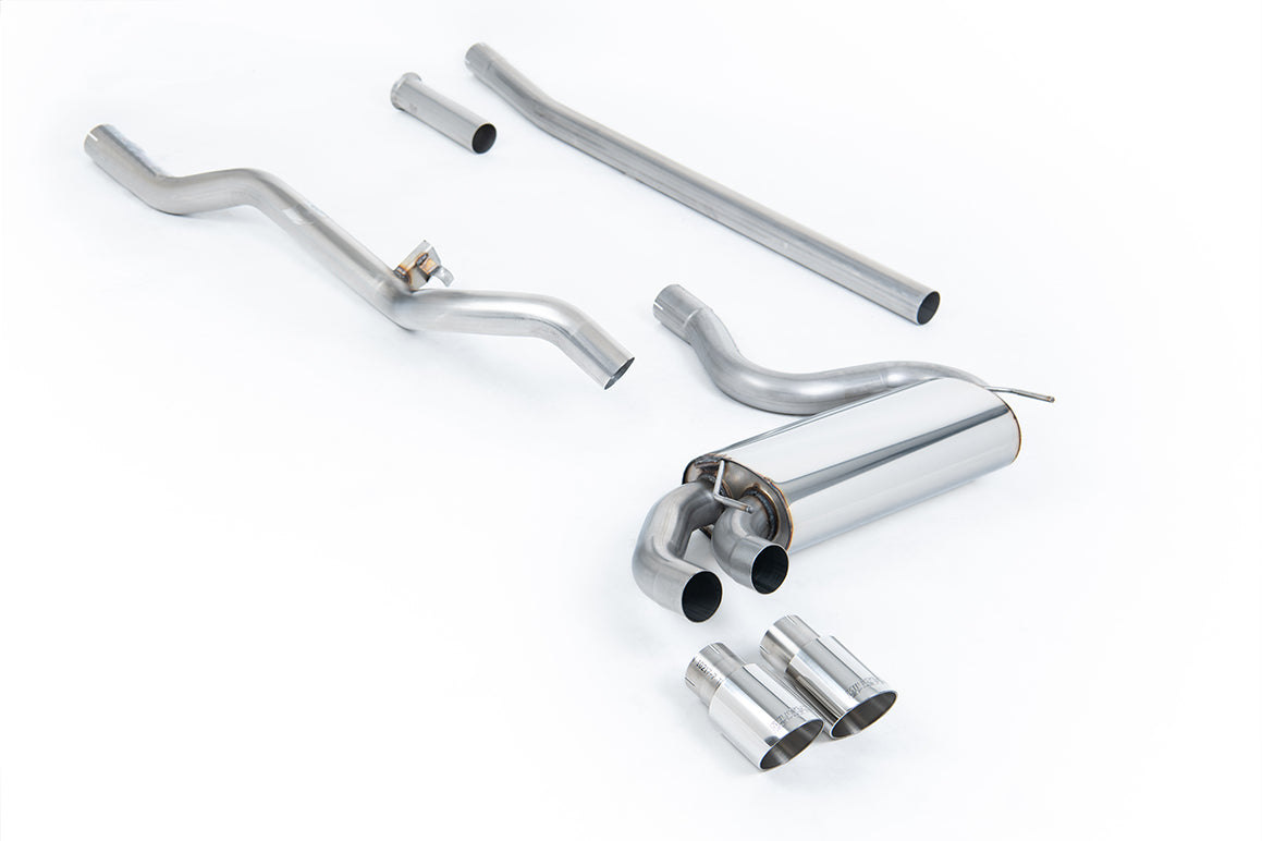 Milltek Sport Auspuffanlage passend für Audi Coupé UR quattro 10v Turbo non-resonated - polierte Endrohre