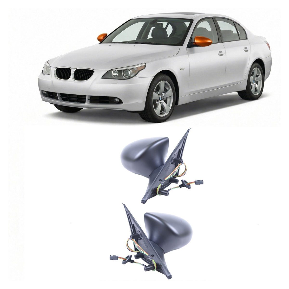 Elektrisch beheiztes Spiegelset passend für BMW 5er E60 E61 2003-2010