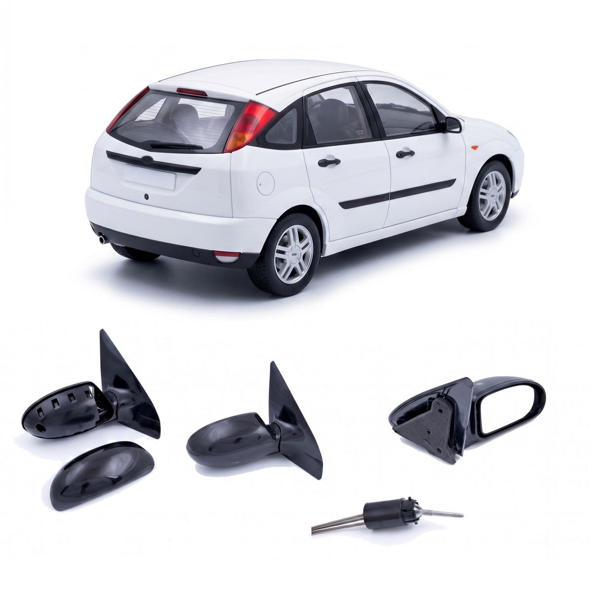 Manueller Außenspiegel auf der Beifahrerseite passend für Ford Focus MK1 1998-2004