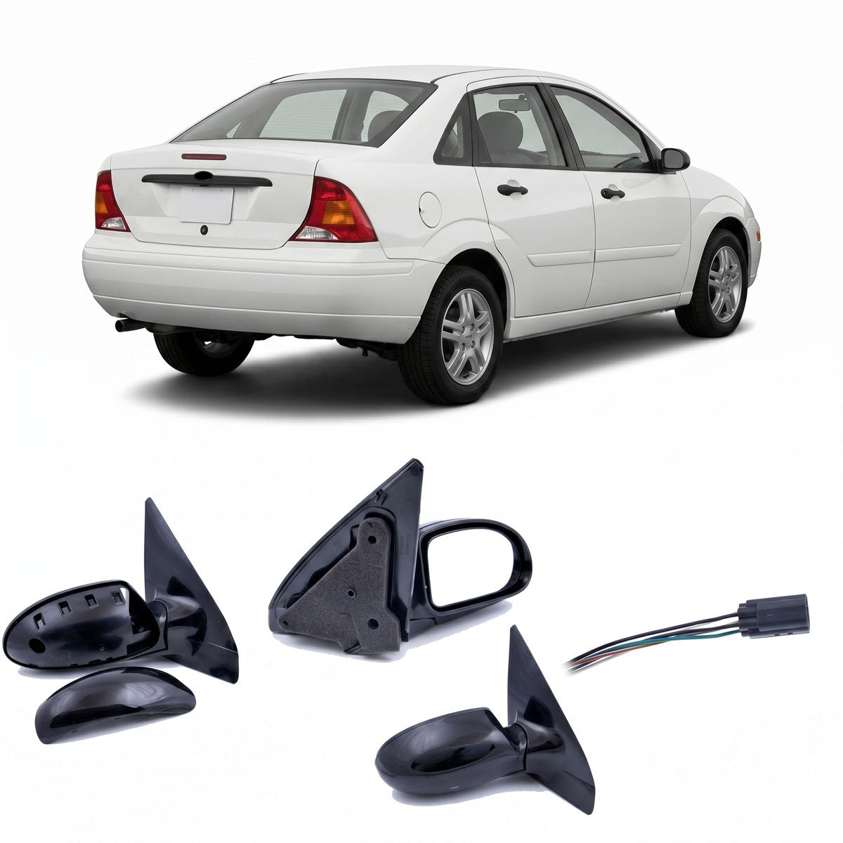Elektrisch beheizter rechter Außenspiegel passend für Ford Focus 1998-2004