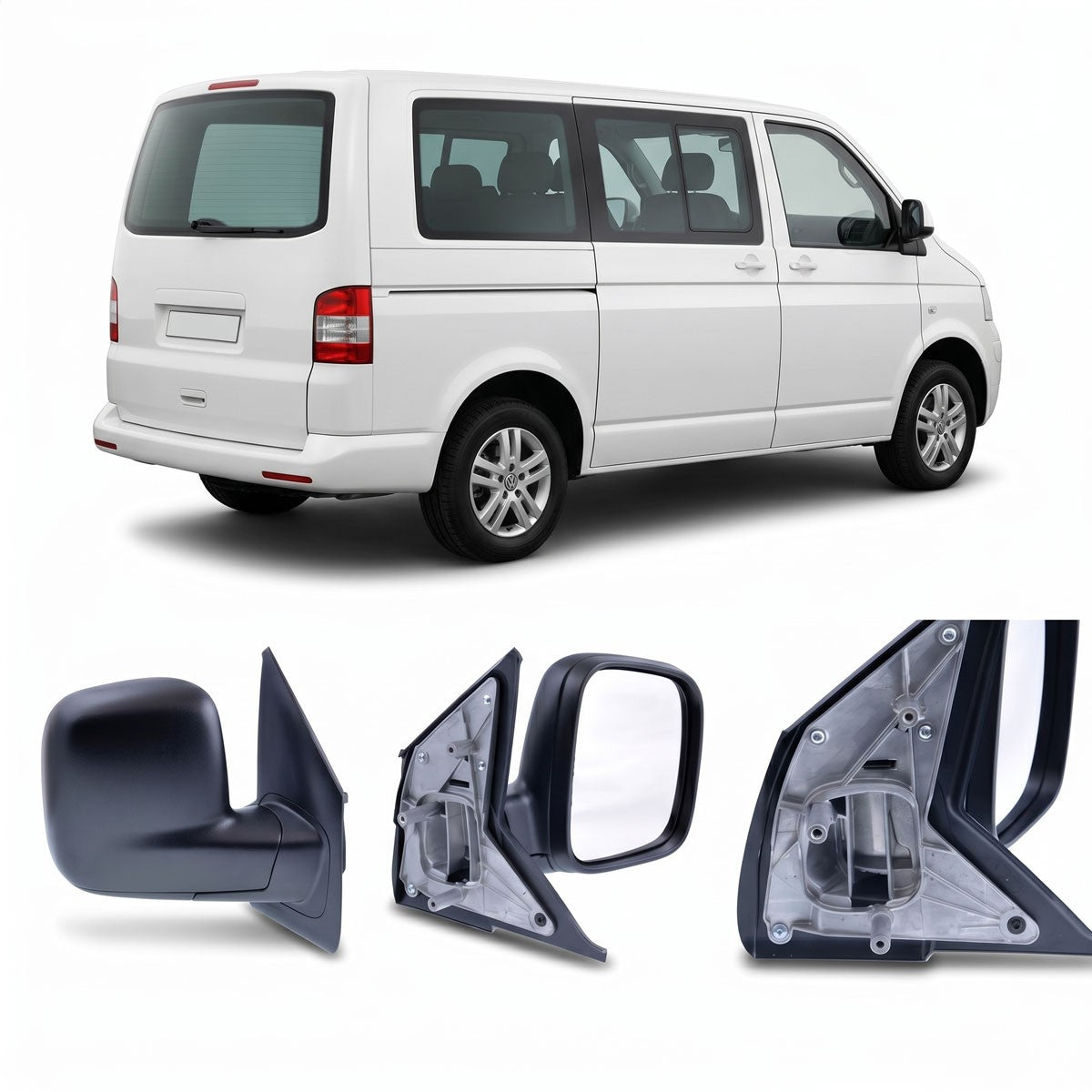Rechter Außenspiegel manuell Texturiert konvex passend für VW Caravelle T5 2003-2010