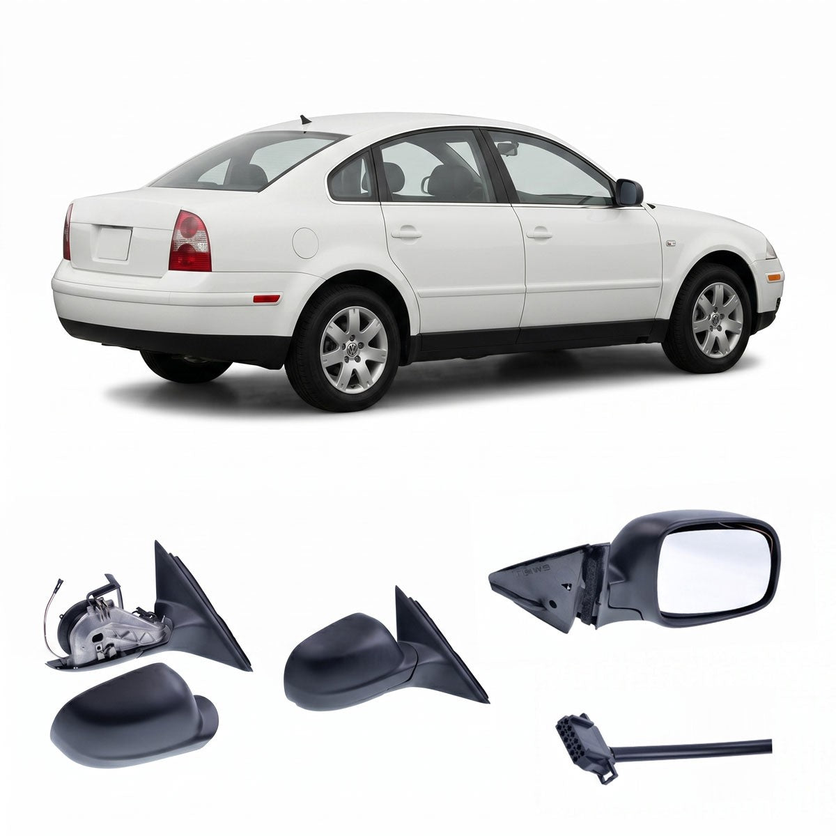 Außenspiegel RH elektrisch beheizt passend für VW Passat B5 1998-2003