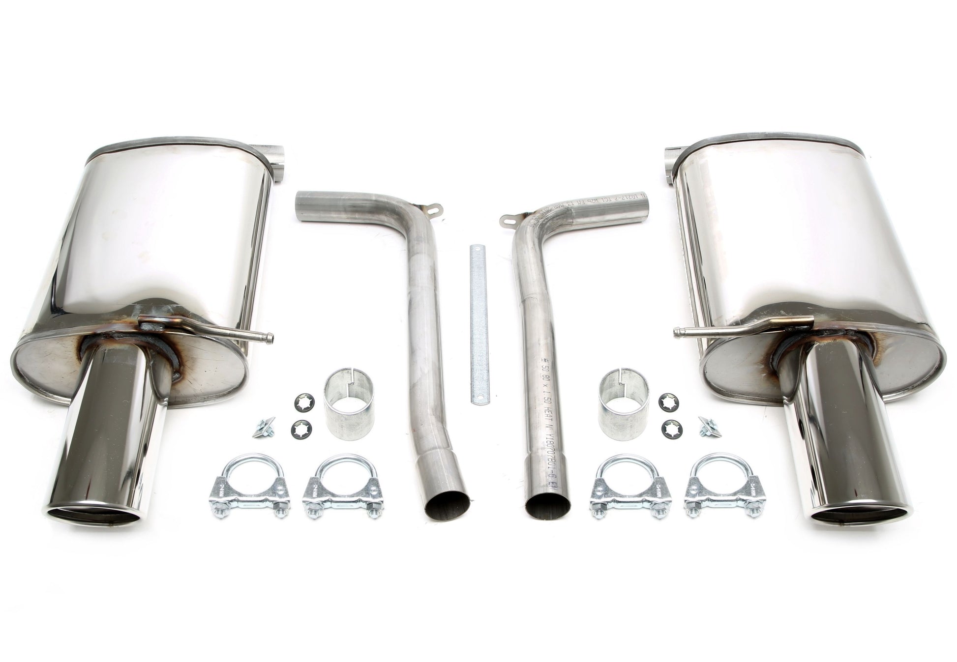 TA Technix Duplex Edelstahlanlage 1x100mm Links+Rechts passend für Audi A4 Quattro Limo.+Avant Typ 8E-B6