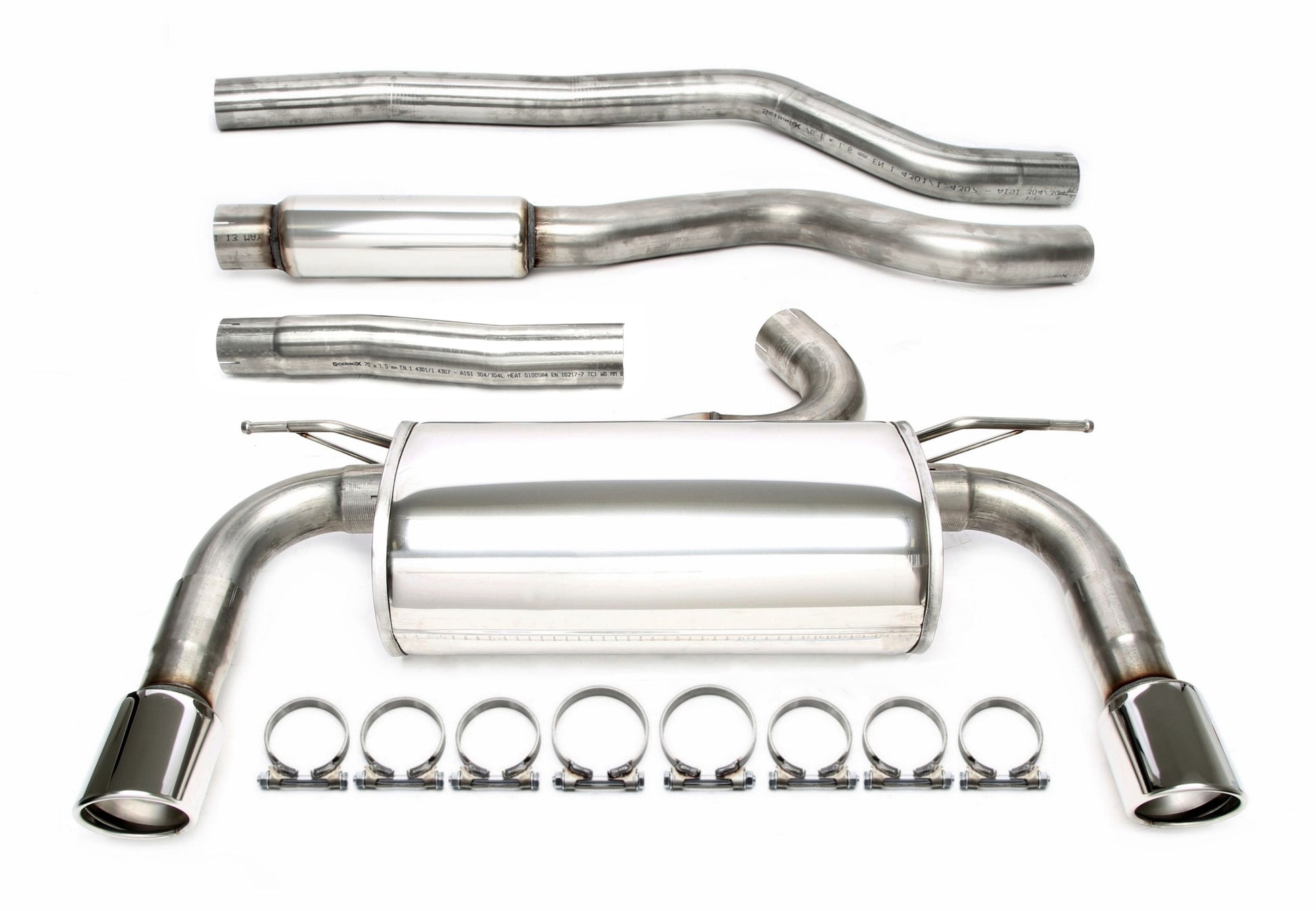 TA Technix Edelstahlanlage 2x90mm passend für BMW 1er Coupe Typ E82
