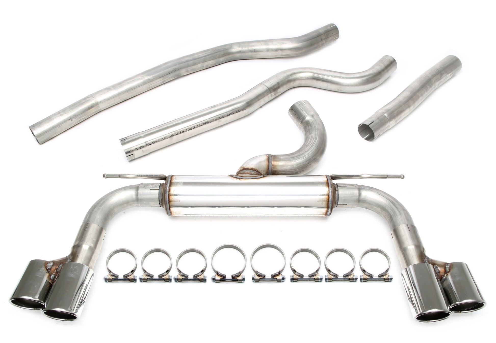TA Technix Duplex Edelstahlanlage 1x80mm Links+Rechts passend für BMW 3er Grand Turismo 320d Typ F34