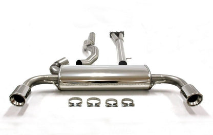 TA Technix Duplex Edelstahlanlage 1x100mm Links+Rechts passend für Volvo S60 II/V60 T6 AWD Typ F