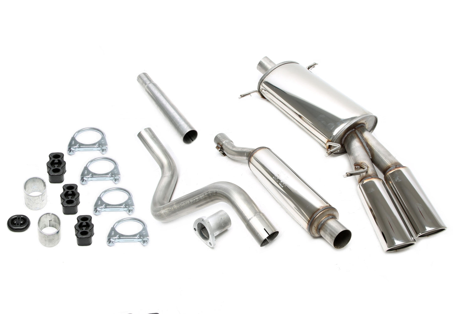 TA Technix Edelstahlanlage 2x70x90mm passend für VW Golf I Cabriolet Typ 155, Scirocco II Typ 53B