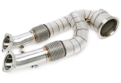 TA Technix Downpipe mit Hitzeschild und Katalysator passend für Audi TT-RS Typ 8J, A3 Sportback RS3 Typ 8P, Q3 RS Quattro ...