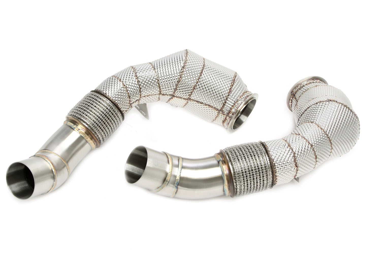 TA Technix Downpipe mit Hitzeschild und Katalysator passend für BMW 5er Serie M5 Typ F10, 6er Serie M6 Typ F12/F13/F06 - M...