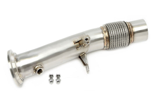 TA Technix Downpipe ohne Katalysator mit Flexrohr passend für BMW 1er Serie Typ F20, F21, 2er Serie Typ F22, F23, 3er Seri...