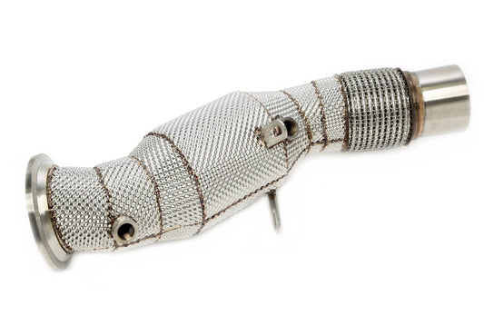 TA Technix Downpipe mit Hitzeschild und Katalysator passend für BMW 1er Serie Typ F20, F21, 2er Serie Typ F22, F23, 3er Se...