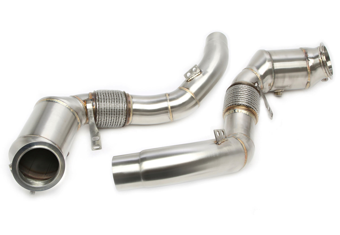 TA Technix Downpipe ohne Katalysator mit Flexrohr passend für BMW 5er Typ G30,G30N, 7er Serie Typ G11N/G12N, 8er Serie Typ...