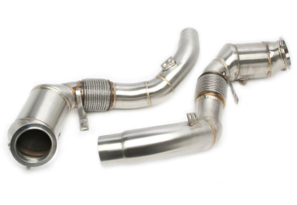 TA Technix Downpipe ohne Katalysator mit Flexrohr passend für BMW 5er Typ G30,G30N, 7er Serie Typ G11N/G12N, 8er Serie Typ...