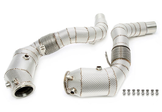 TA Technix Downpipe mit Katalysator und Flexrohr passend für BMW 5er Serie F07,F10,F11, 6er Serie Typ F12,F13,F06, 7er Ser...