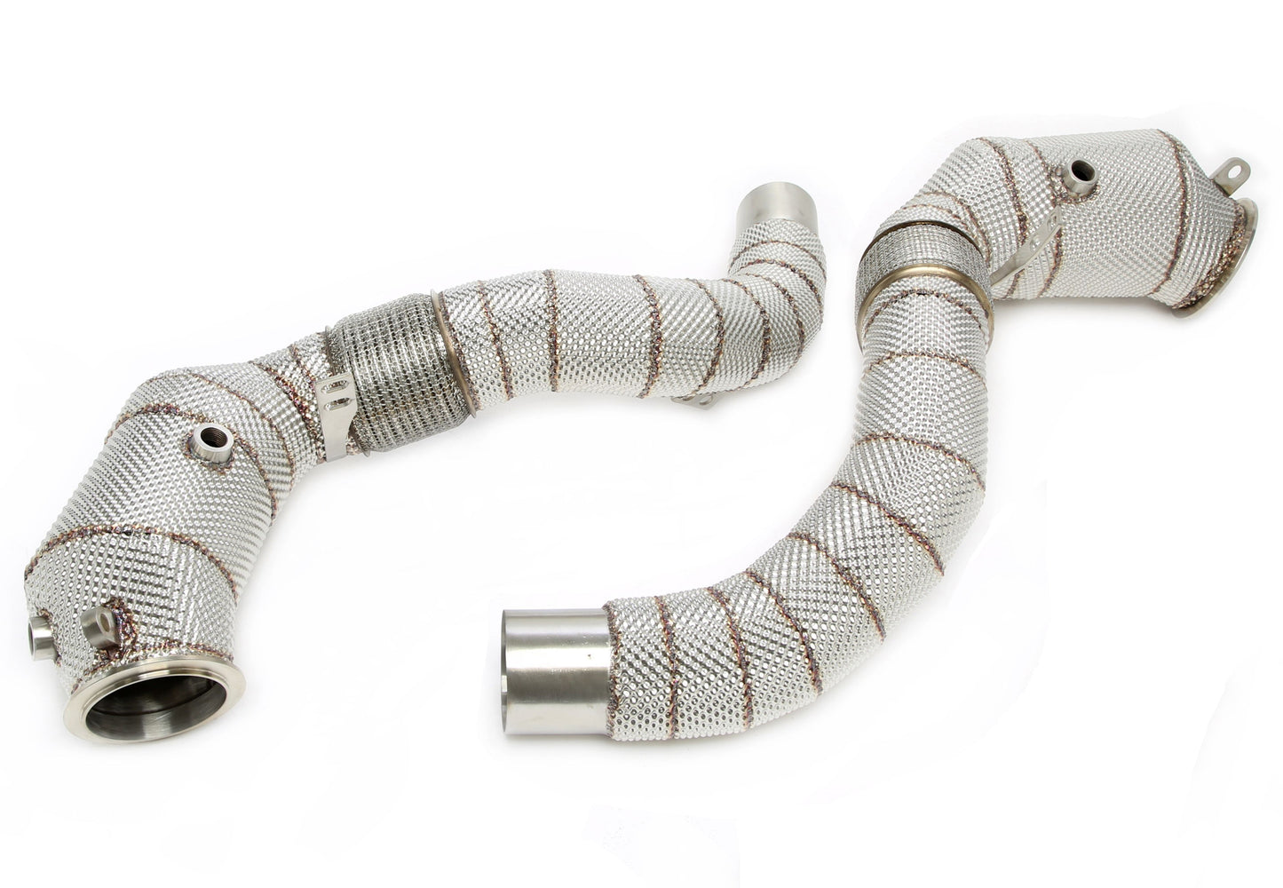 TA Technix Downpipe mit Hitzeschild und Katalysator passend für BMW 5er Typ G30,G30N, 7er Serie Typ G11N/G12N, 8er Serie T...