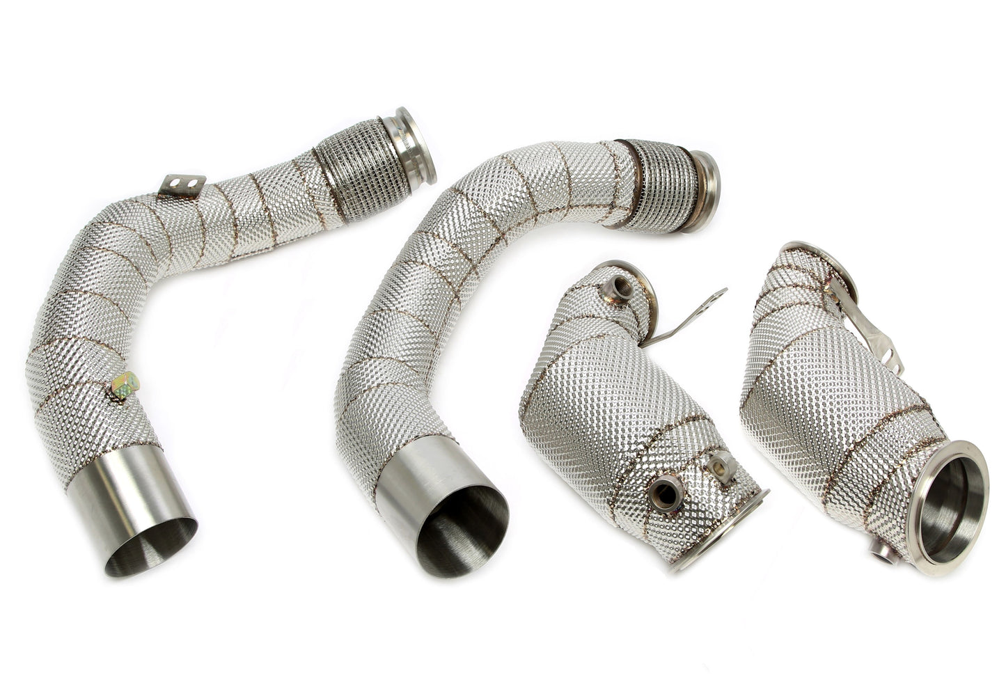 TA Technix Downpipe mit Hitzeschild und Katalysator passend für X5 M Typ F95, X6 M Typ F96 ab BJ 2020-​2022 - Motorcode S63