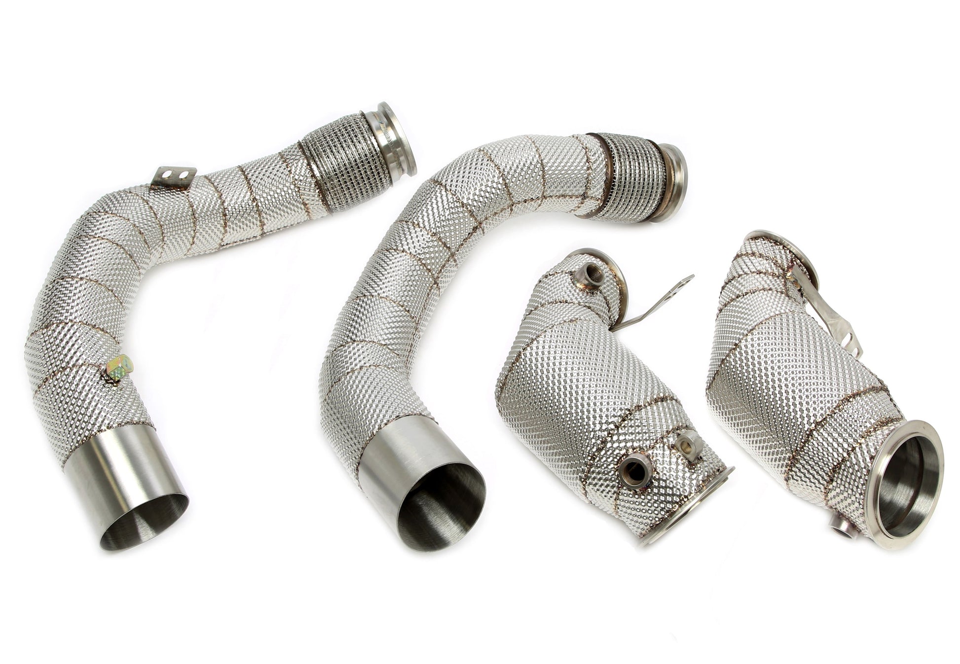 TA Technix Downpipe mit Hitzeschild und Katalysator passend für X5 M Typ F95, X6 M Typ F96 ab BJ 2020-​2022 - Motorcode S63
