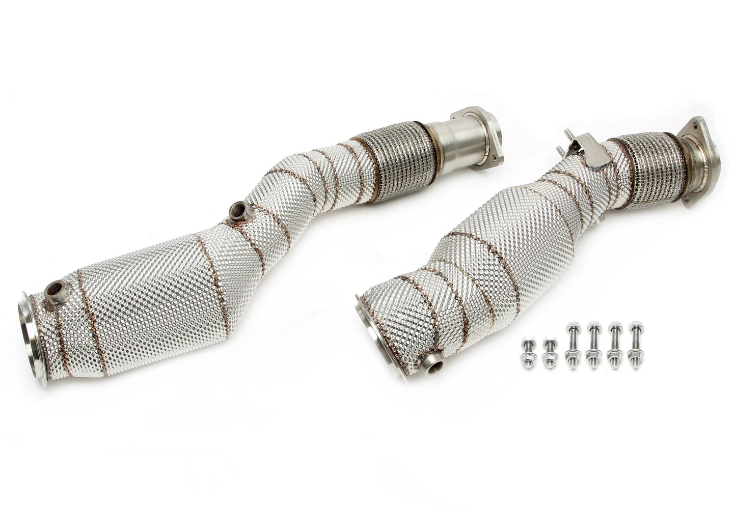 TA Technix Downpipe mit Hitzeschild und Katalysator passend für BMW X3er M Modelle Typ F97, X4er M Modelle Typ F98 - Motor...