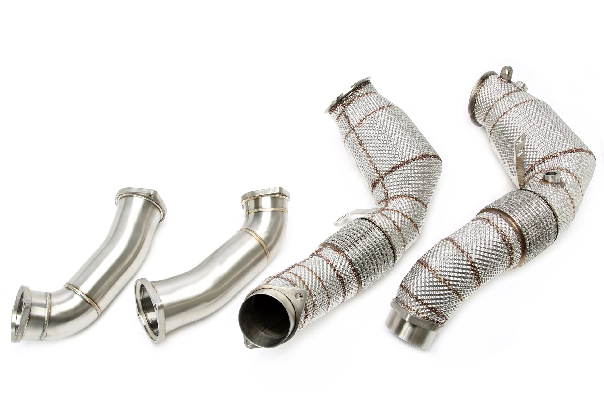 TA Technix Downpipe mit Hitzeschild und Katalysator passend für BMW 5er Serie M5 Typ F90, 8er Serie M8 Typ F91/F92/F93 - M...