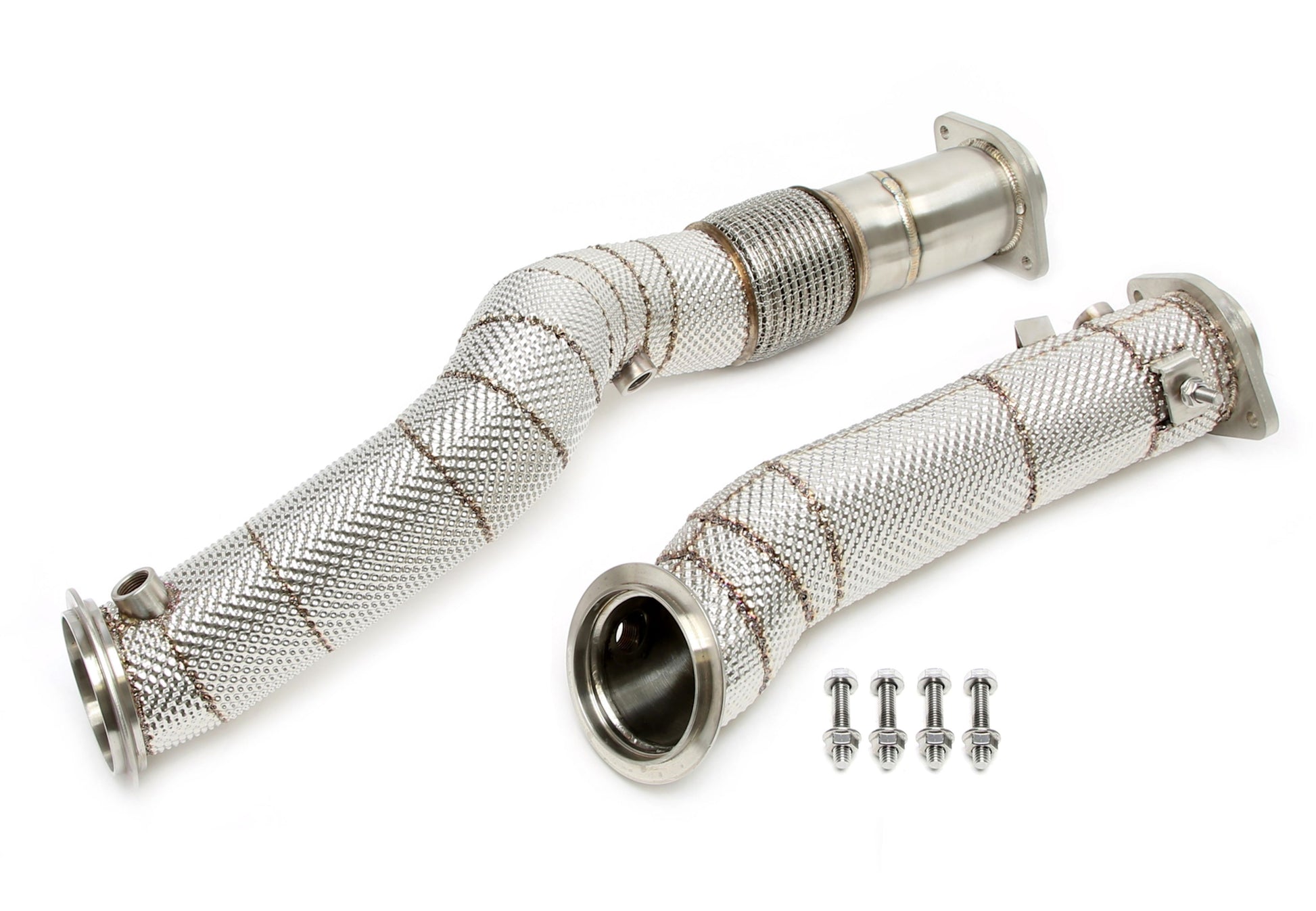 TA Technix Downpipe mit Hitzeschild und Flexrohr passend für BMW 2er Serie M2 Typ G87, 3er Serie M3 Typ G80, 4er Serie M4 ...