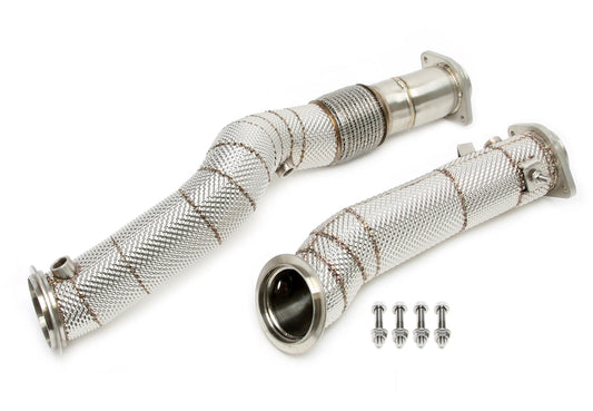 TA Technix Downpipe mit Hitzeschild und Flexrohr passend für BMW 2er Serie M2 Typ G87, 3er Serie M3 Typ G80, 4er Serie M4 ...