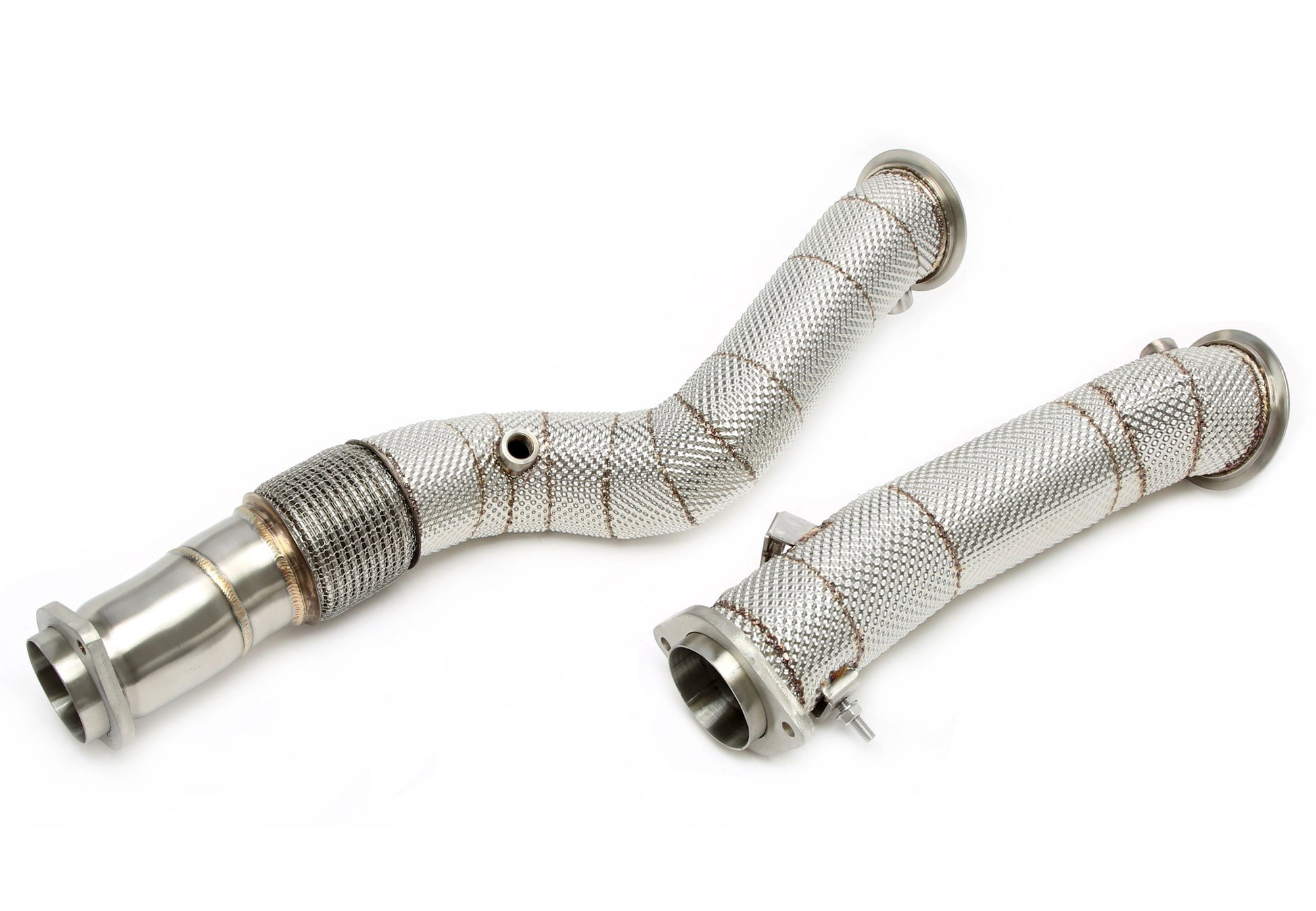 TA Technix Downpipe mit Hitzeschild und Flexrohr passend für BMW 2er Serie M2 Typ G87, 3er Serie M3 Typ G80, 4er Serie M4 ...
