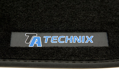 TA Technix Fußmatten Set mit Logo passend für VW Polo 3 Typ 6N, Seat Ibiza Typ 6K, Seat Cordoba Typ 6K