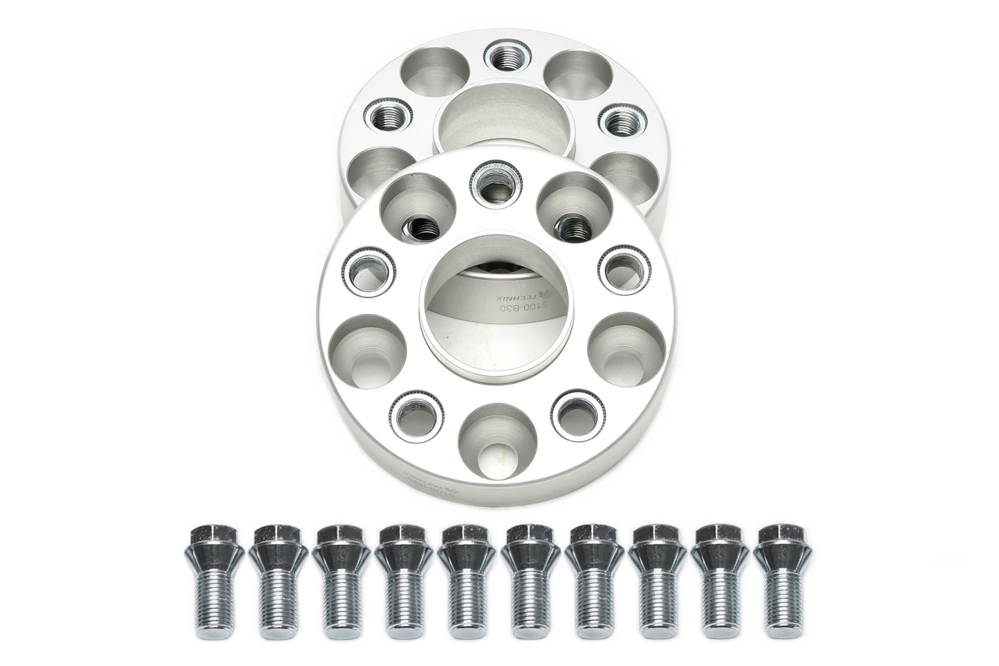 TA Technix Spurverbreiterungsset für OEM Radschrauben 30mm pro Seite/60mm pro Achse, LK 5x100, NLB 57,1