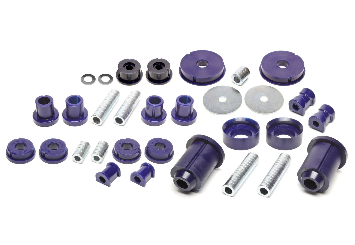 TA Technix PU-​Buchsen Kit 37-​teilig / Vorderachse+Hinterachse / Vorderachse mit Ø 21mm Stabi / Hinterachse mit Ø 16mm St...